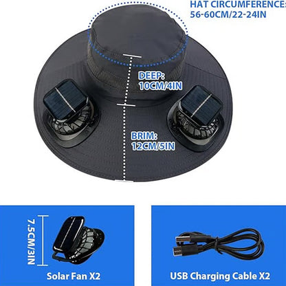 🎁 LIMITIERTER SONDERPREIS: €17,99!! ☀ 2025 Neuer ultraleichter Solar-Ventilator-Sonnenhut – leichter als ein Baseball! ⚾ (Nur 300 g)