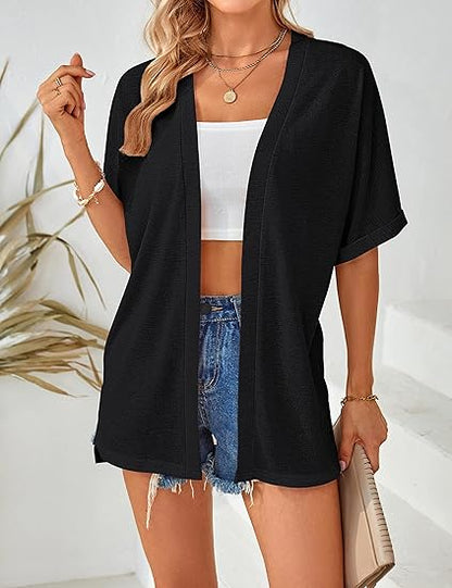 Sommer-Sonderangebot: 50% Rabatt!🌼Neue, stylische, fließende Kurzarm-Strickjacke (Modelljahr 2026)