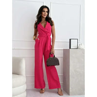 🌟Women's Sleeveless V-Neck Solid Jumpsuit🕊️