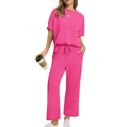 🌸LETZTER TAG – 60 % RABATT💖 Weiches, lässiges Damen-Set aus Oberteil und Hose