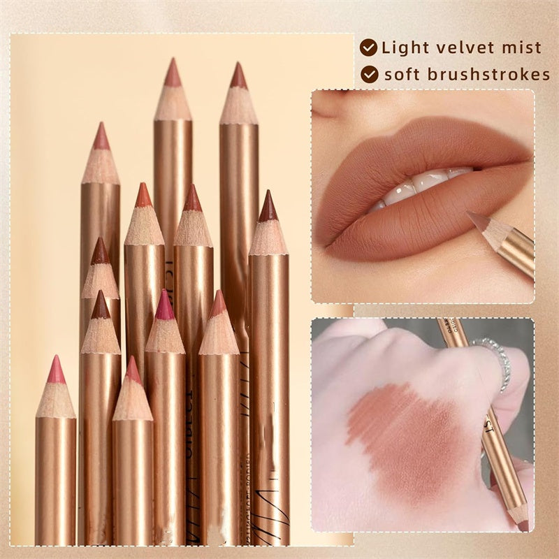 🔥Solange der Vorrat reicht 50% Rabatt!🎉12-farbiges, wischfestes Lipliner-Stift-Set
