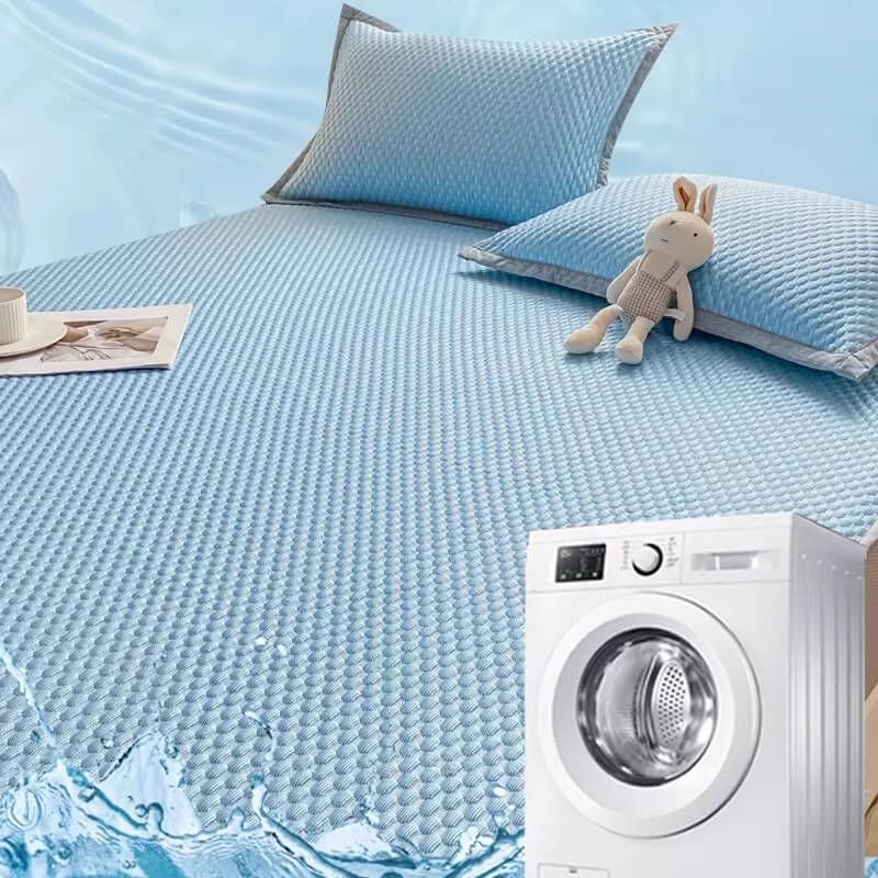 🔥 50% RABATT❄️ Ice Silk Kühl-Bettwäsche 2er-Set | Atmungsaktiv & Schweißfrei 🌙 Seidenweiches Spannbetttuch für Heiße Sommernächte
