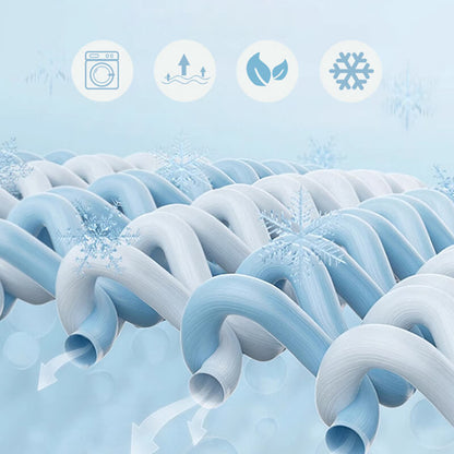 🔥 50% RABATT❄️ Ice Silk Kühl-Bettwäsche 2er-Set | Atmungsaktiv & Schweißfrei 🌙 Seidenweiches Spannbetttuch für Heiße Sommernächte