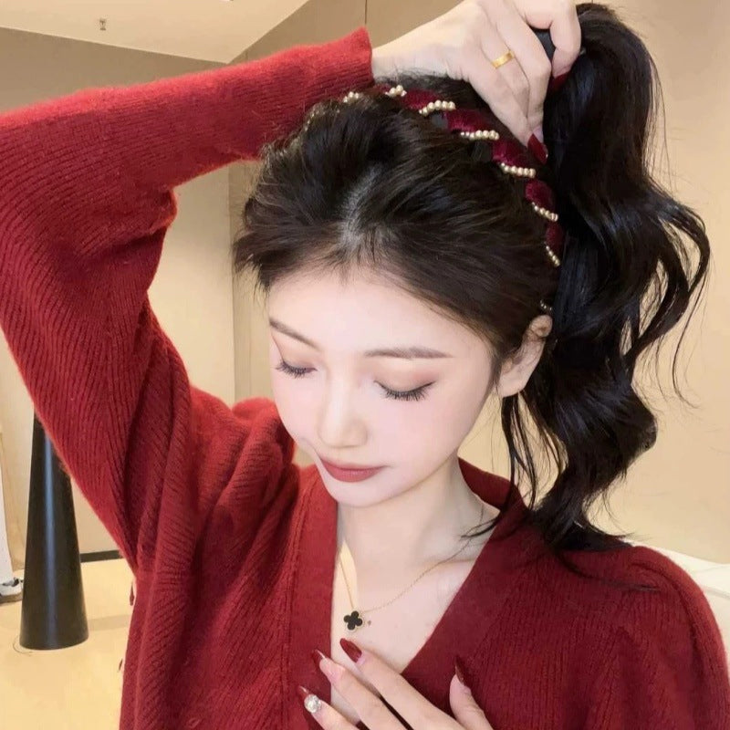 🔥Heißer Verkauf🔥Vintage High Cranium Artificial Pearl Hairband