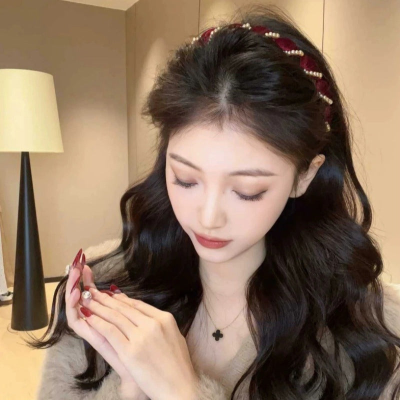 🔥Heißer Verkauf🔥Vintage High Cranium Artificial Pearl Hairband