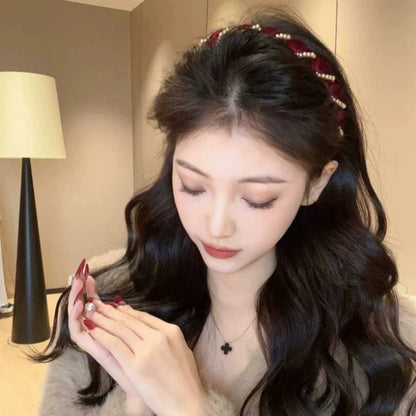 🔥Heißer Verkauf🔥Vintage High Cranium Artificial Pearl Hairband