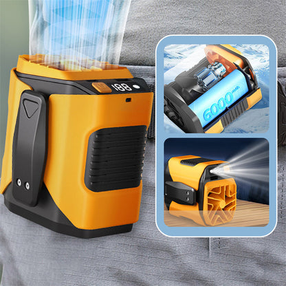 🌀 Leistungsstarker Hüftventilator mit 100 Geschwindigkeitsstufen – USB-C aufladbar, extrem starker Luftstrom, ideal für Baustelle, Outdoor & Reisen ⚡