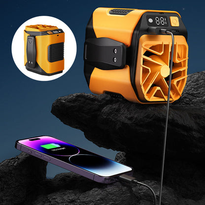 🌀 Leistungsstarker Hüftventilator mit 100 Geschwindigkeitsstufen – USB-C aufladbar, extrem starker Luftstrom, ideal für Baustelle, Outdoor & Reisen ⚡