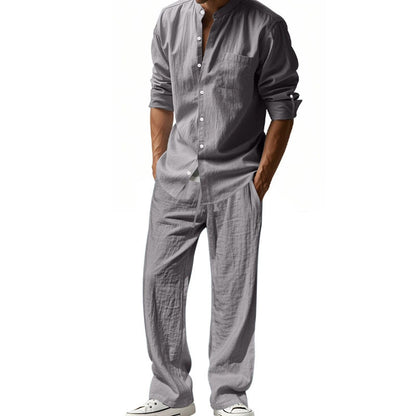 👔⏰ ZEITLICH BEGRENZTES SPECIAL – 50% RABATT+Versandkostenfrei! Herren Casual Atmungsaktives Hemd und Hose Set – Lässig, bequem & perfekt für Arbeit & Alltag 🍂