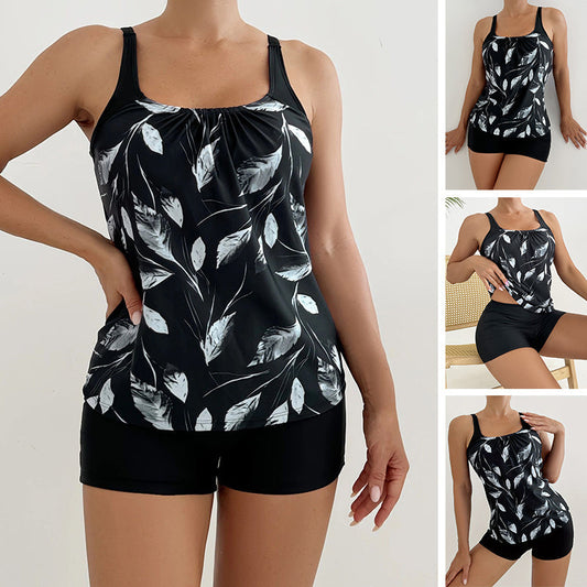🔥50% RABATT NUR FÜR KURZE ZEIT🔥 Zweiteiliges Damen-Tankini-Set mit buntem Print👙🏖️