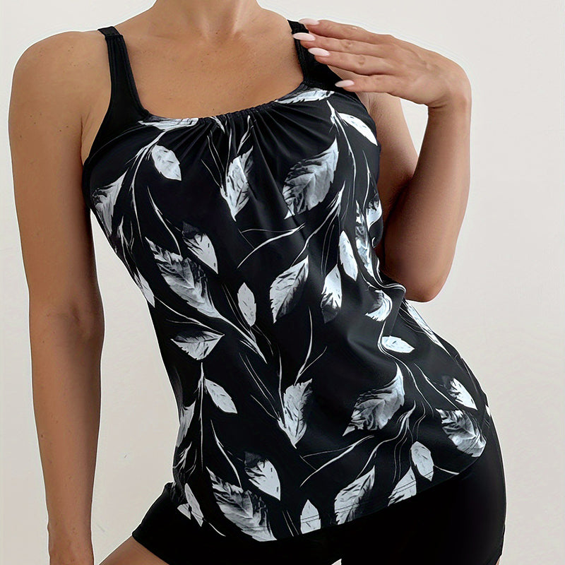🔥50% RABATT NUR FÜR KURZE ZEIT🔥 Zweiteiliges Damen-Tankini-Set mit buntem Print👙🏖️