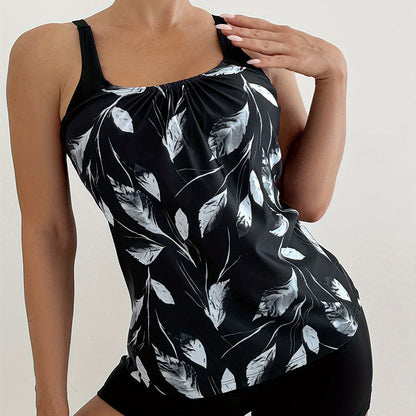 🔥50% RABATT NUR FÜR KURZE ZEIT🔥 Zweiteiliges Damen-Tankini-Set mit buntem Print👙🏖️