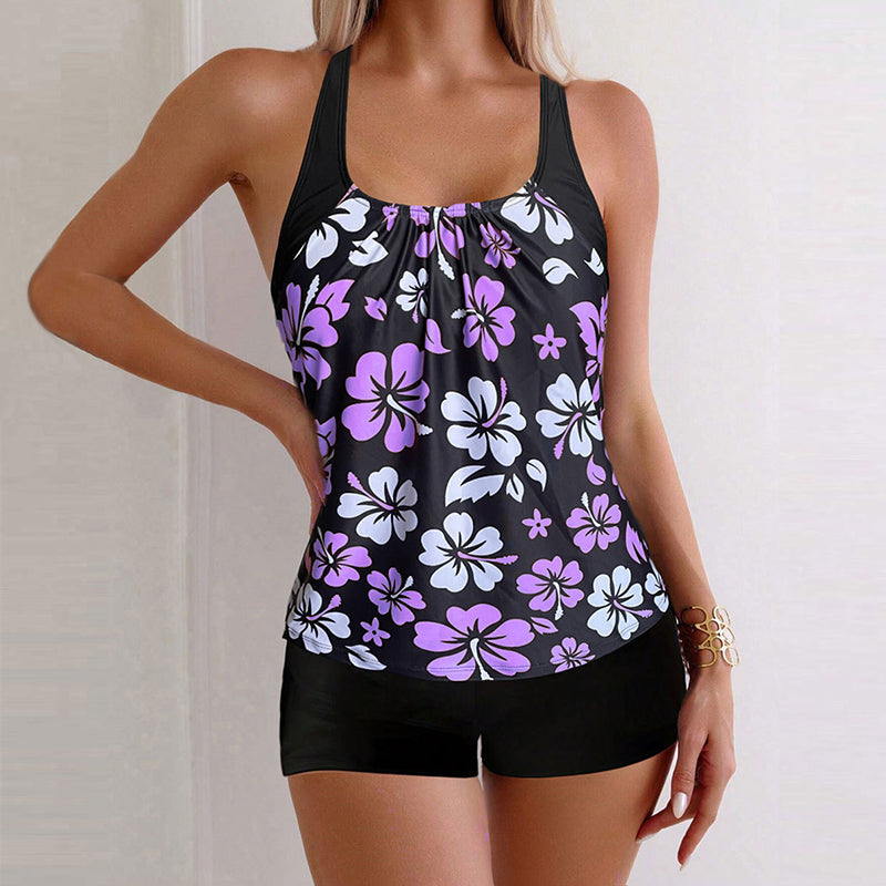 🔥50% RABATT NUR FÜR KURZE ZEIT🔥 Zweiteiliges Damen-Tankini-Set mit buntem Print👙🏖️