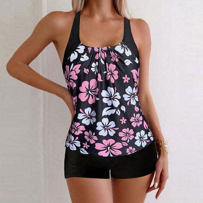🔥50% RABATT NUR FÜR KURZE ZEIT🔥 Zweiteiliges Damen-Tankini-Set mit buntem Print👙🏖️