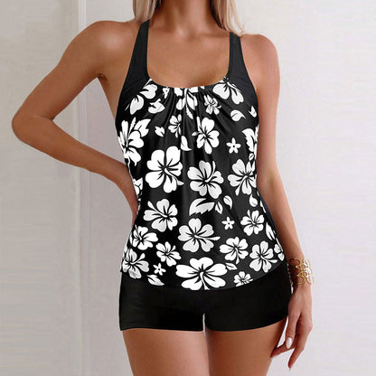 🔥50% RABATT NUR FÜR KURZE ZEIT🔥 Zweiteiliges Damen-Tankini-Set mit buntem Print👙🏖️