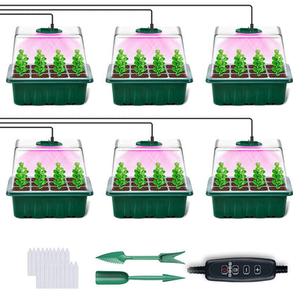 💎60 % RABATT! 💎 Anzuchtschalen mit Pflanzenlampe – Feuchtigkeitsregulierung, transparentes Vollspektrumlicht 🌱💡