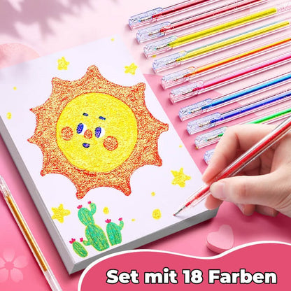 🔥Weihnachtsverkauf – 50% Rabatt🎨 Set mit glitzernden Gelstiften🎄Leuchtende Farben, grenzenlose Kreativität