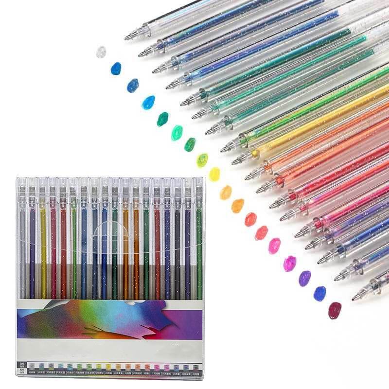 🔥Weihnachtsverkauf – 50% Rabatt🎨 Set mit glitzernden Gelstiften🎄Leuchtende Farben, grenzenlose Kreativität