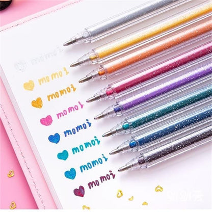 🔥Weihnachtsverkauf – 50% Rabatt🎨 Set mit glitzernden Gelstiften🎄Leuchtende Farben, grenzenlose Kreativität