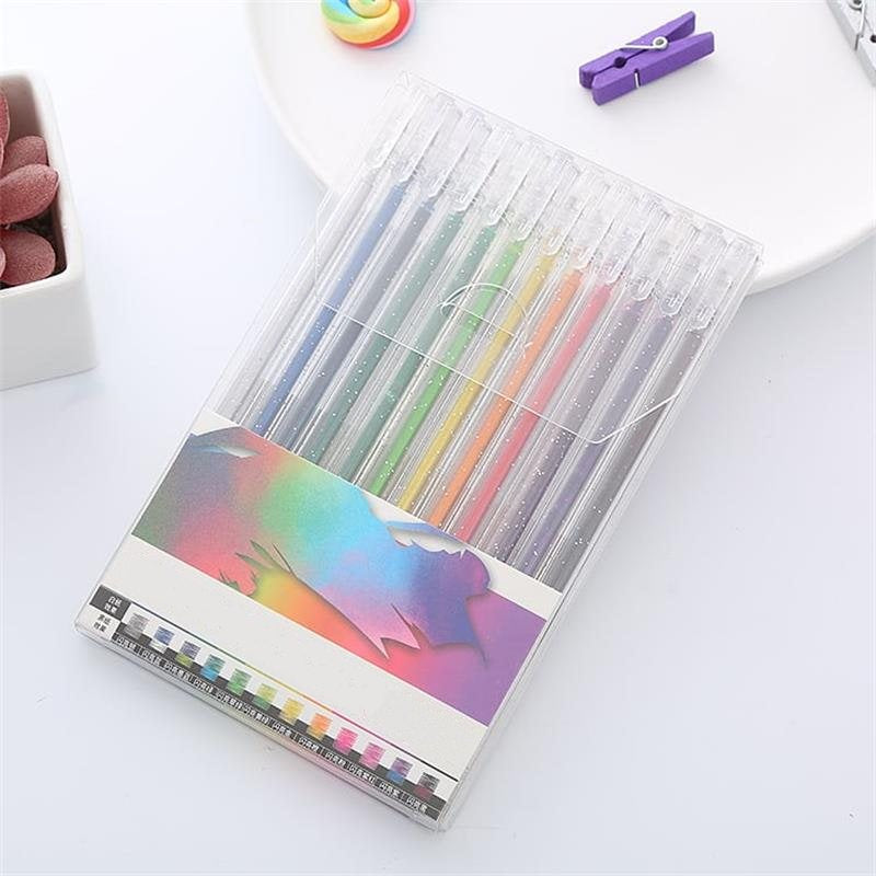 🔥Weihnachtsverkauf – 50% Rabatt🎨 Set mit glitzernden Gelstiften🎄Leuchtende Farben, grenzenlose Kreativität