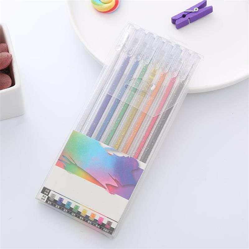 🔥Weihnachtsverkauf – 50% Rabatt🎨 Set mit glitzernden Gelstiften🎄Leuchtende Farben, grenzenlose Kreativität