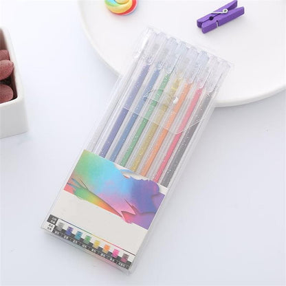🔥Weihnachtsverkauf – 50% Rabatt🎨 Set mit glitzernden Gelstiften🎄Leuchtende Farben, grenzenlose Kreativität
