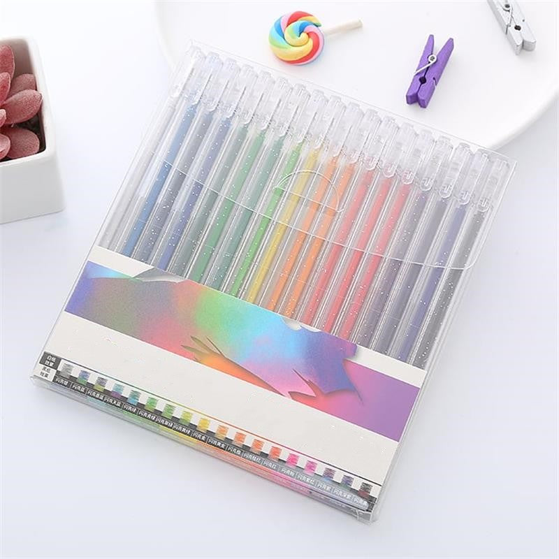 🔥Weihnachtsverkauf – 50% Rabatt🎨 Set mit glitzernden Gelstiften🎄Leuchtende Farben, grenzenlose Kreativität