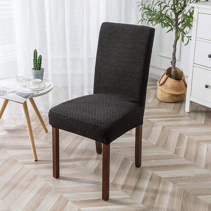 🪑 50 % Rabatt! Elegante Jacquard-Stuhlhusse mit Karomuster – Stretch Stuhlbezug für Esszimmerstühle