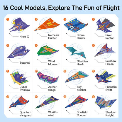 ✈️ 50% RABATT JETZT! ✨ Kreatives DIY-Papierfliegerset - Baue & Starte 10 Modelle, Pädagogisches STEM-Spielzeug für Kinder 6-12 Jahre 🧠🎯