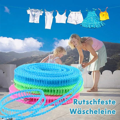 🧺 Je mehr Sie kaufen, desto mehr erhalten Sie gratis! 🔥 Rutschfeste Wäscheleine – Langlebig & UV-beständig – Perfekt für Balkon, Garten oder Waschküche – hält Kleidung sicher an Ort und Stelle ☀️
