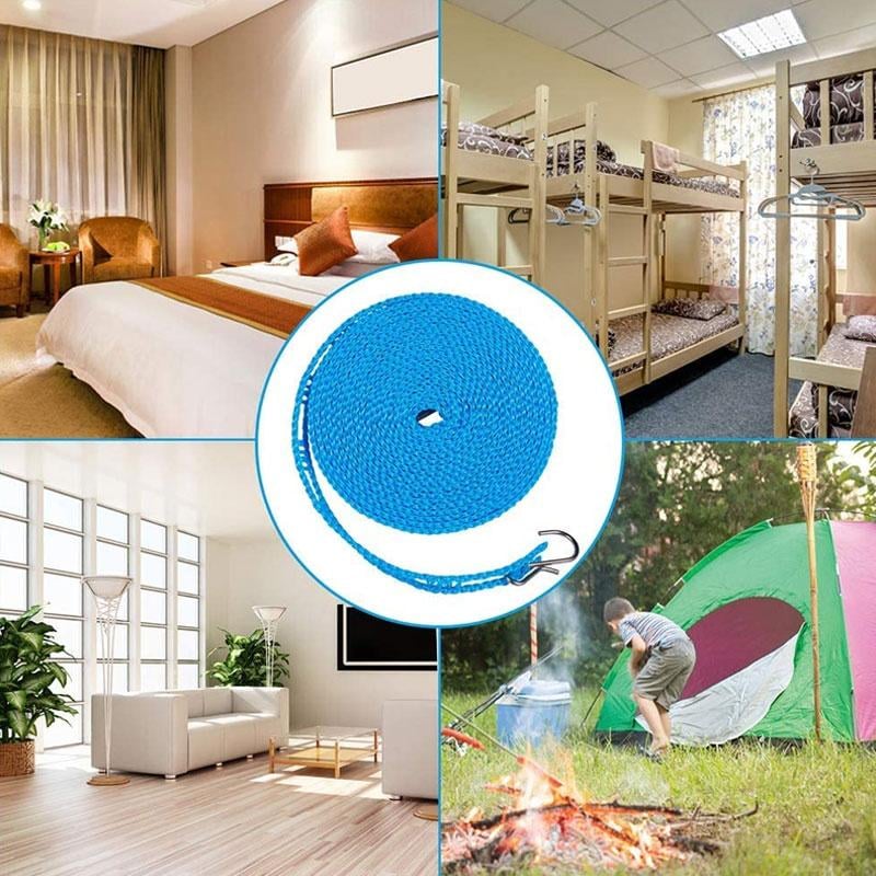 🧺 Je mehr Sie kaufen, desto mehr erhalten Sie gratis! 🔥 Rutschfeste Wäscheleine – Langlebig & UV-beständig – Perfekt für Balkon, Garten oder Waschküche – hält Kleidung sicher an Ort und Stelle ☀️