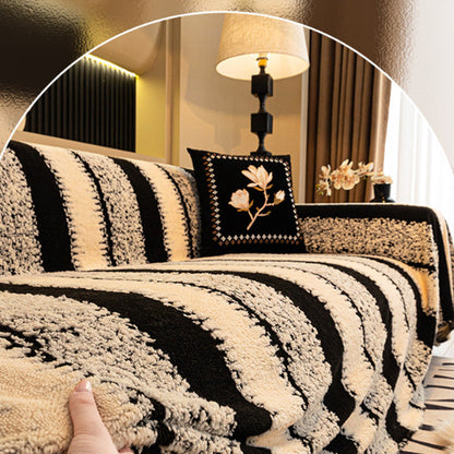 🛋️ 53% RABATT 2025! ✨ Plüsch Sofaüberwurf - Extra Dicke & Rutschfeste Decke mit Elastischen Kanten für Herbst und Winter 🍂❄️