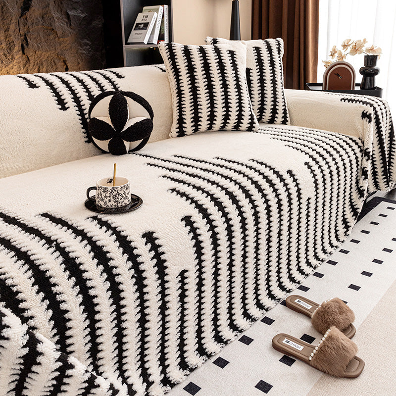 🛋️ 53% RABATT 2025! ✨ Plüsch Sofaüberwurf - Extra Dicke & Rutschfeste Decke mit Elastischen Kanten für Herbst und Winter 🍂❄️