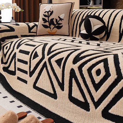 🛋️ 53% RABATT 2025! ✨ Plüsch Sofaüberwurf - Extra Dicke & Rutschfeste Decke mit Elastischen Kanten für Herbst und Winter 🍂❄️