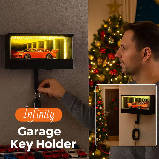 🔑 Unendlichkeitsspiegel LED-Garagen-Schlüsselhalter – Design &amp; Funktionalität! 🚗