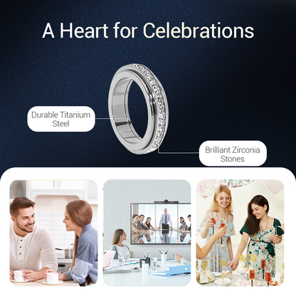 💍💍Drehbarer Ring, plattiert mit 18-karätigem Roségold und Sternenhimmelmuster