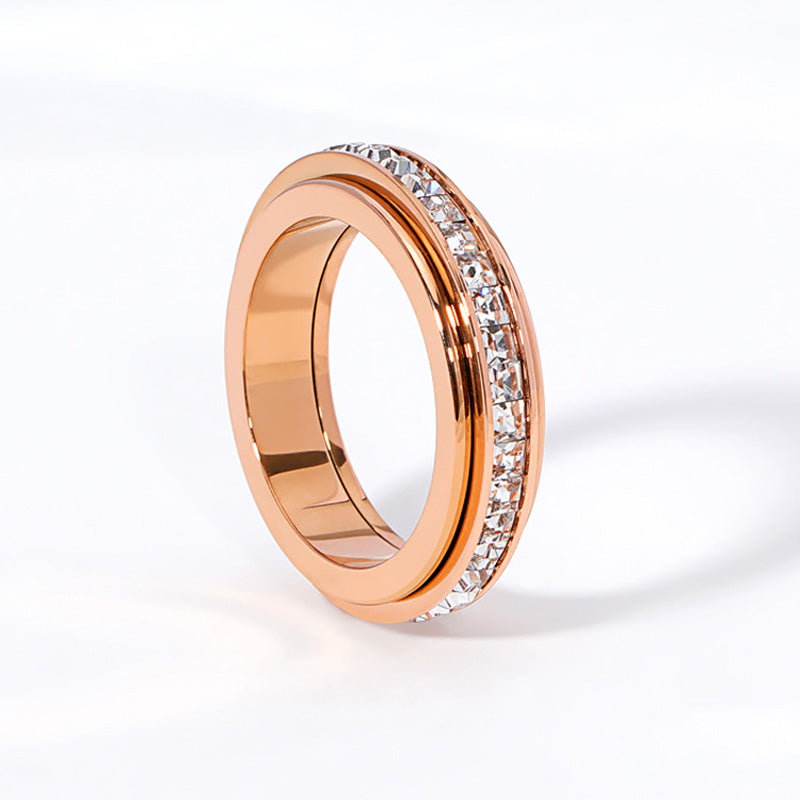 💍💍Drehbarer Ring, plattiert mit 18-karätigem Roségold und Sternenhimmelmuster