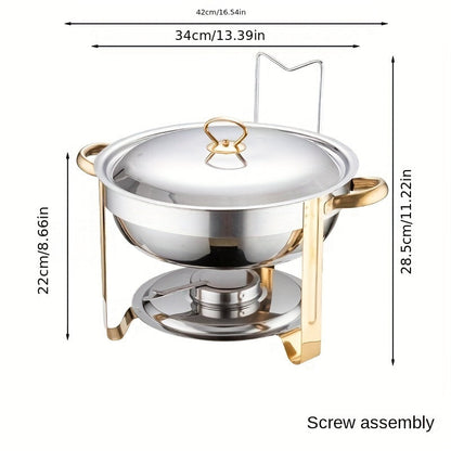 🔥 JETZT 50% RABATT! 🎄 Buffet-Set mit Warmhaltefunktion aus Edelstahl – gleichmäßige Hitzeverteilung und langlebig, perfekt für Feste und Partys ✨