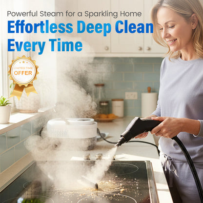 🧼 50% RABATT! 🔥 Hochtemperatur-Dampfreiniger – 105°C Dampf, 15 s Aufheizzeit & 6 Dampfstufen – 1100 ml Tank, tötet 99,9% der Keime ohne Chemie – Reinigungswunder für viele Oberflächen ✨