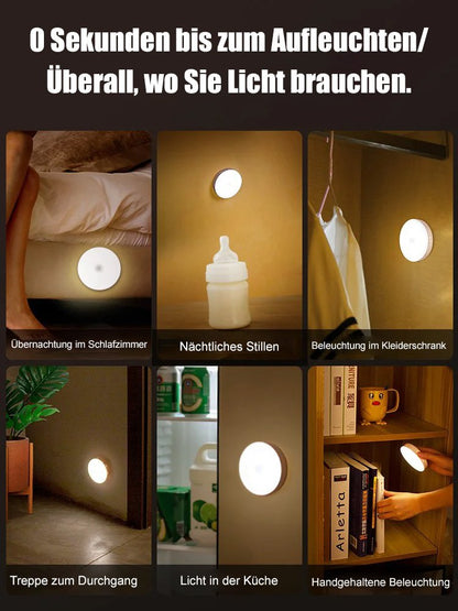 📢📢50 % Rabatt + 3 KAUFEN, 5 GRATIS 🎁🌙 Magnetisches Nachtlicht mit Körperinduktion – 0-Sek.-Sensor & 90 Tage Akku-Laufzeit ✅ | Perfekt für Flur, Kinderzimmer & Toilette ✨✨
