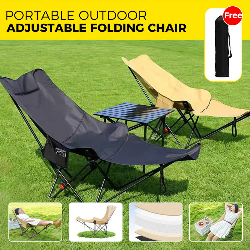 🌿 Tragbarer, verstellbarer Klappstuhl für den Außenbereich | Garten, Camping, Strand & Terrasse