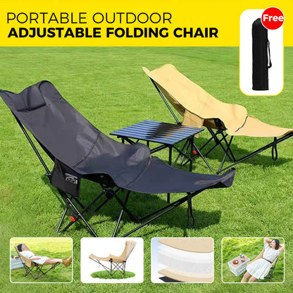 🌿 Tragbarer, verstellbarer Klappstuhl für den Außenbereich | Garten, Camping, Strand & Terrasse