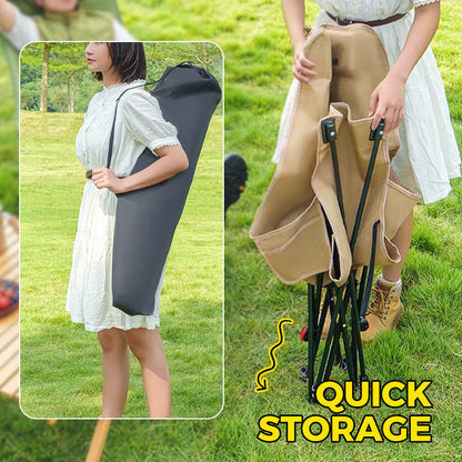 🌿 Tragbarer, verstellbarer Klappstuhl für den Außenbereich | Garten, Camping, Strand & Terrasse