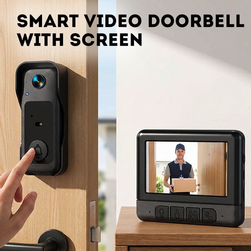 ⏳Zeitlich begrenzter 50% Rabatt⏰ Kabelloser Smart-Video-Türklingel mit Display📹