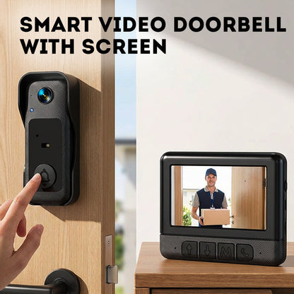 ⏳Zeitlich begrenzter 50% Rabatt⏰ Kabelloser Smart-Video-Türklingel mit Display📹