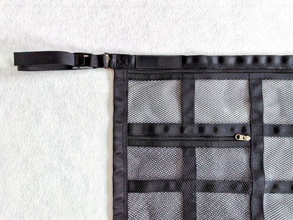 🚤 50% sparen! 🎣 Overhead Mesh Aufbewahrungsnetz – Mehrere Taschen & verstellbar für SUV/Van ✨