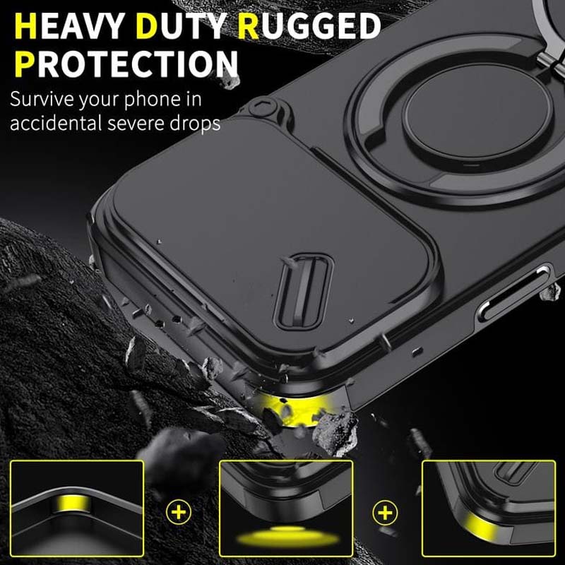 🔥 Heute -50 %! 🔥 Magnetische Handyhülle mit Ringständer für iPhone