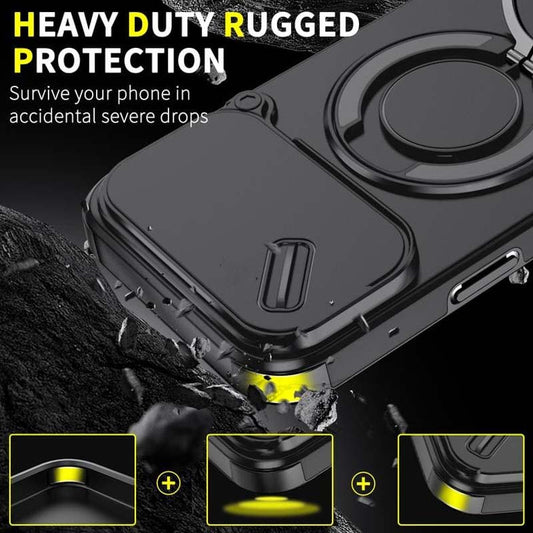 🔥 Heute -50 %! 🔥 Magnetische Handyhülle mit Ringständer für iPhone