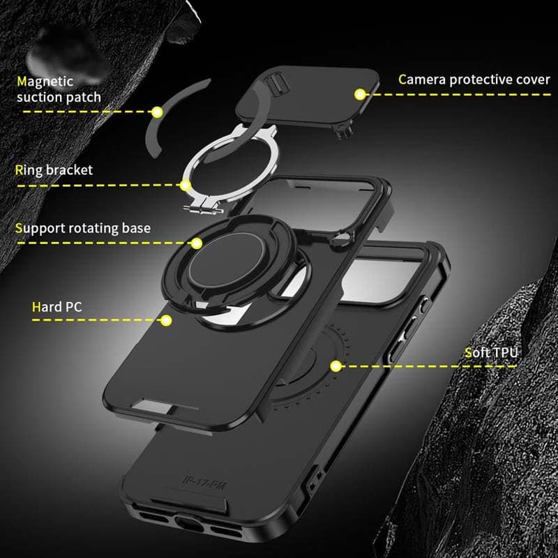 🔥 Heute -50 %! 🔥 Magnetische Handyhülle mit Ringständer für iPhone