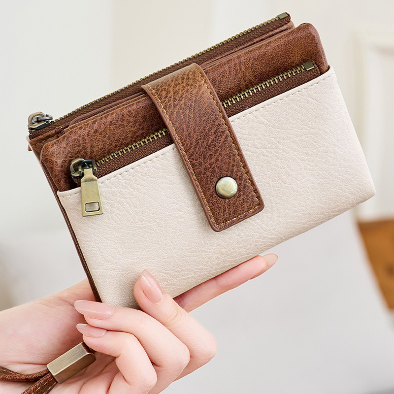 🔥Zeitlich begrenztes Angebot – Damen-Geldbörse im Retro-Stil mit RFID-Schutz, dreifach gefaltet